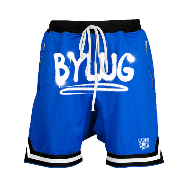 BYLUG Basketball Shorts - Royal Blue / White