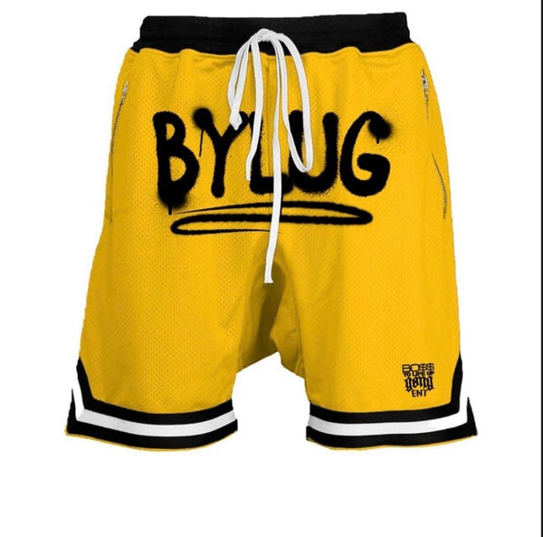 BYLUG Yellow Basketball Shorts